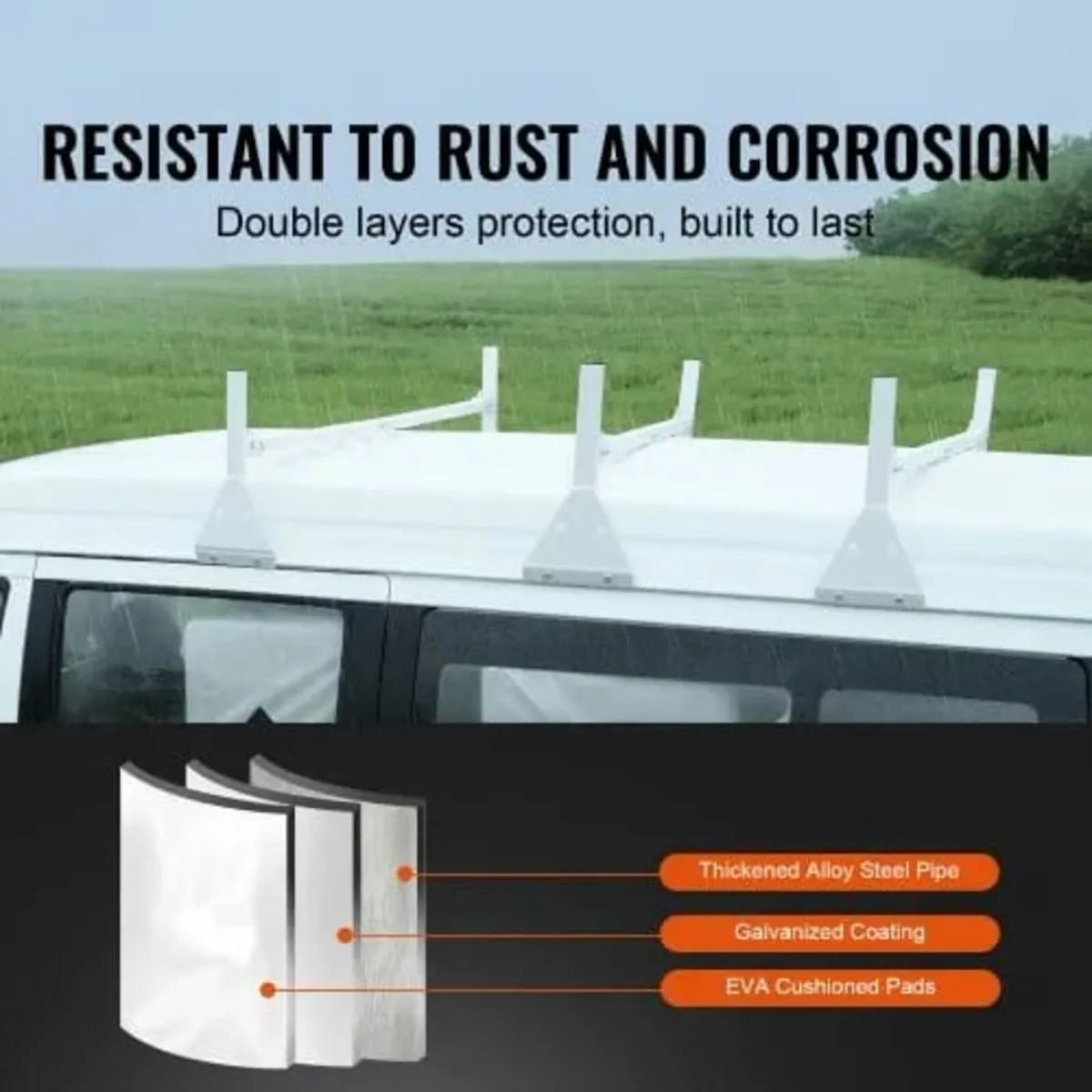 Ladder Rack, 3 Bar Alloy Steel Ladder Racks with L - Image 2