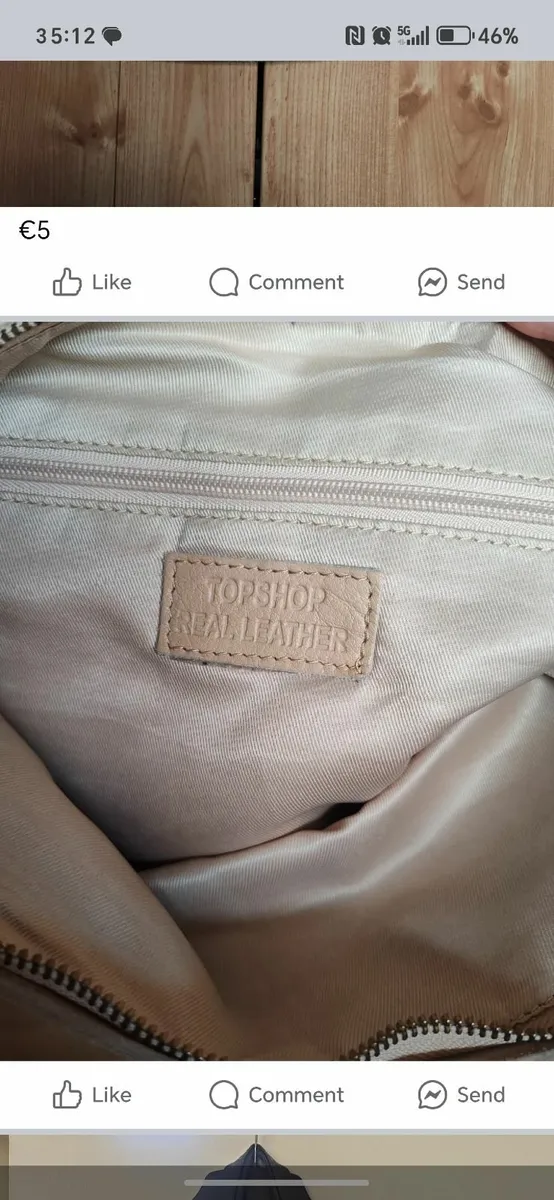 Topshop Leather Handbag - Image 2