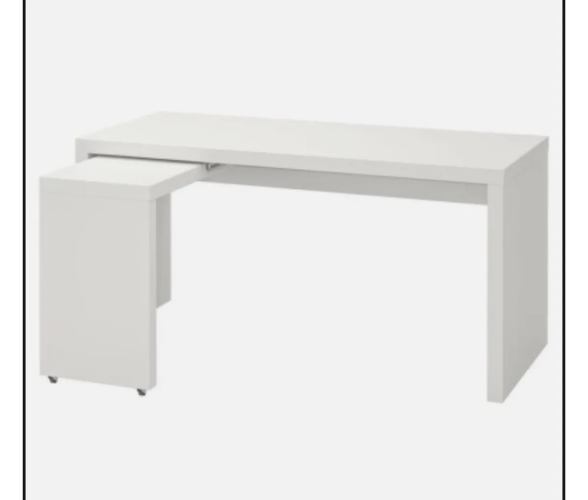 IKEA Malm large desk with pull out extension - Image 3