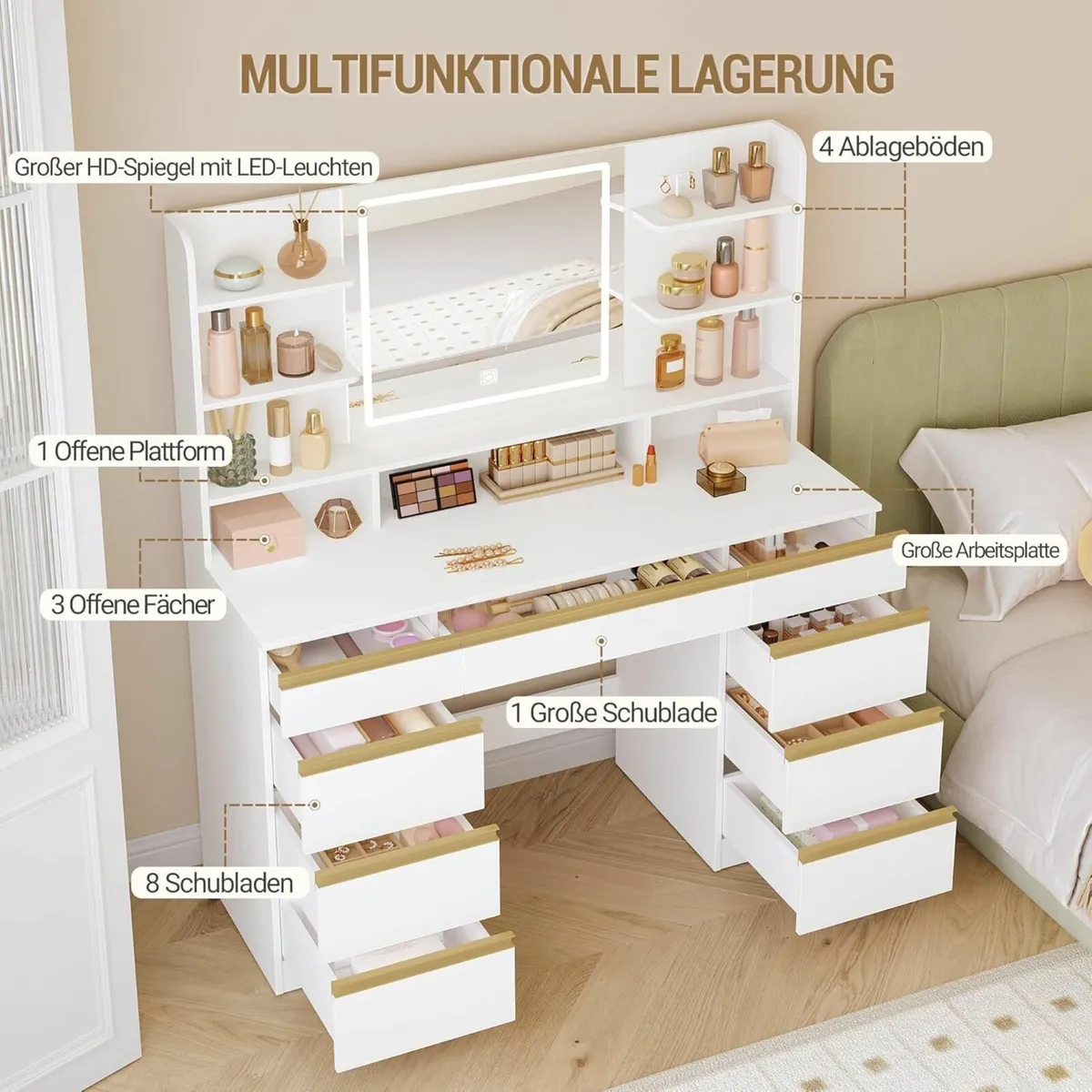 Dressing table with LED  Lighting - Image 3