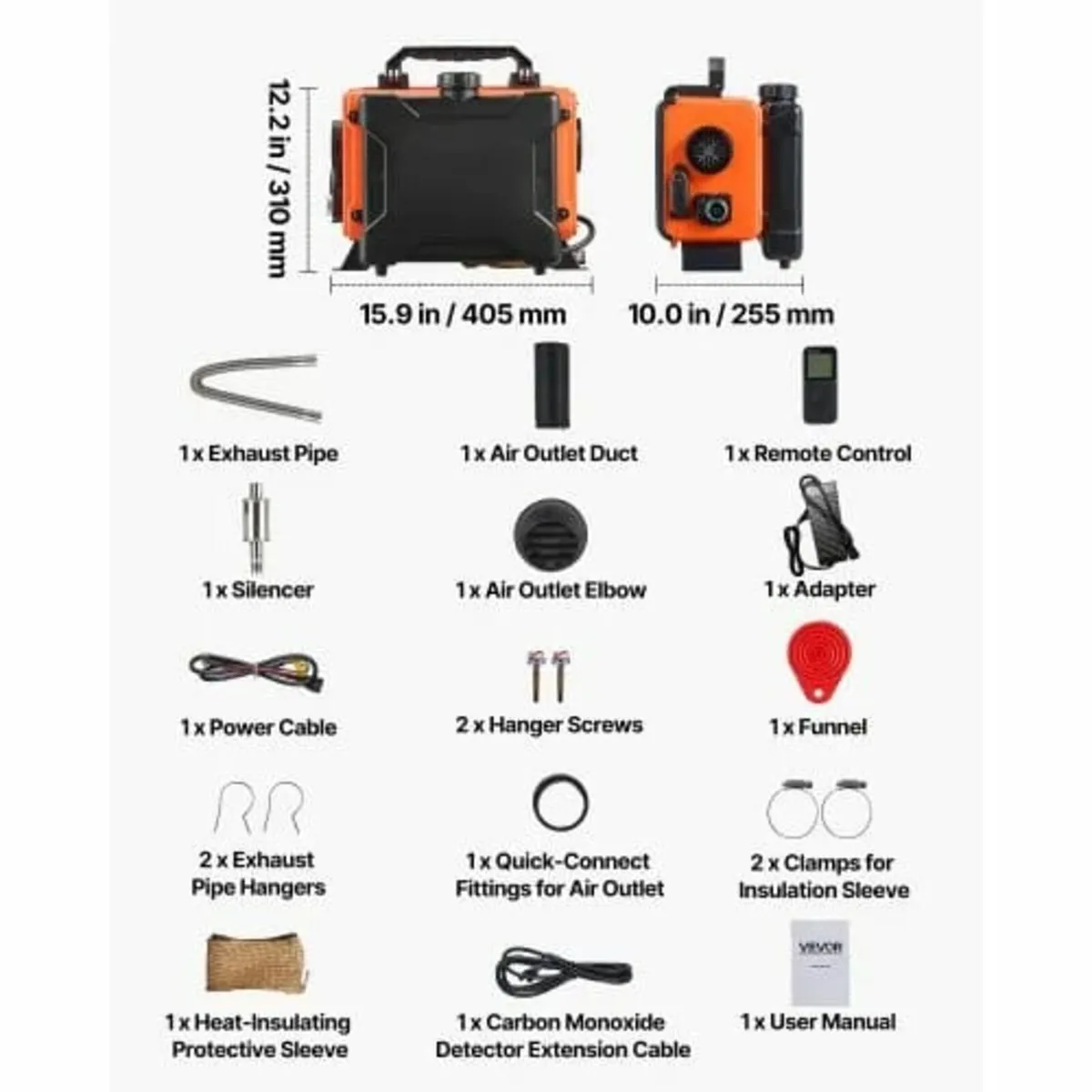 8KW, DC 12V/24V, All in One Portable Diesel Air He - Image 3