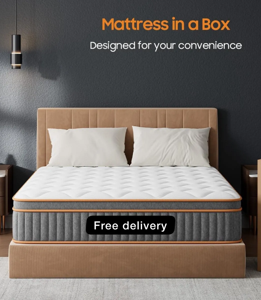 Double Mattresses 10.6Inch Hybrid Mattress Double - Image 1
