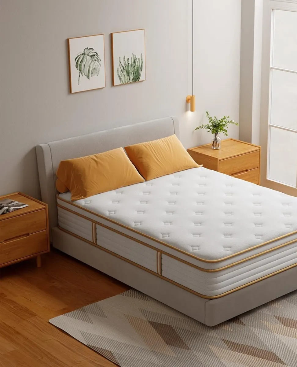 Double Mattress 10.6 Inch Memory Foam Hybrid Mediu - Image 1