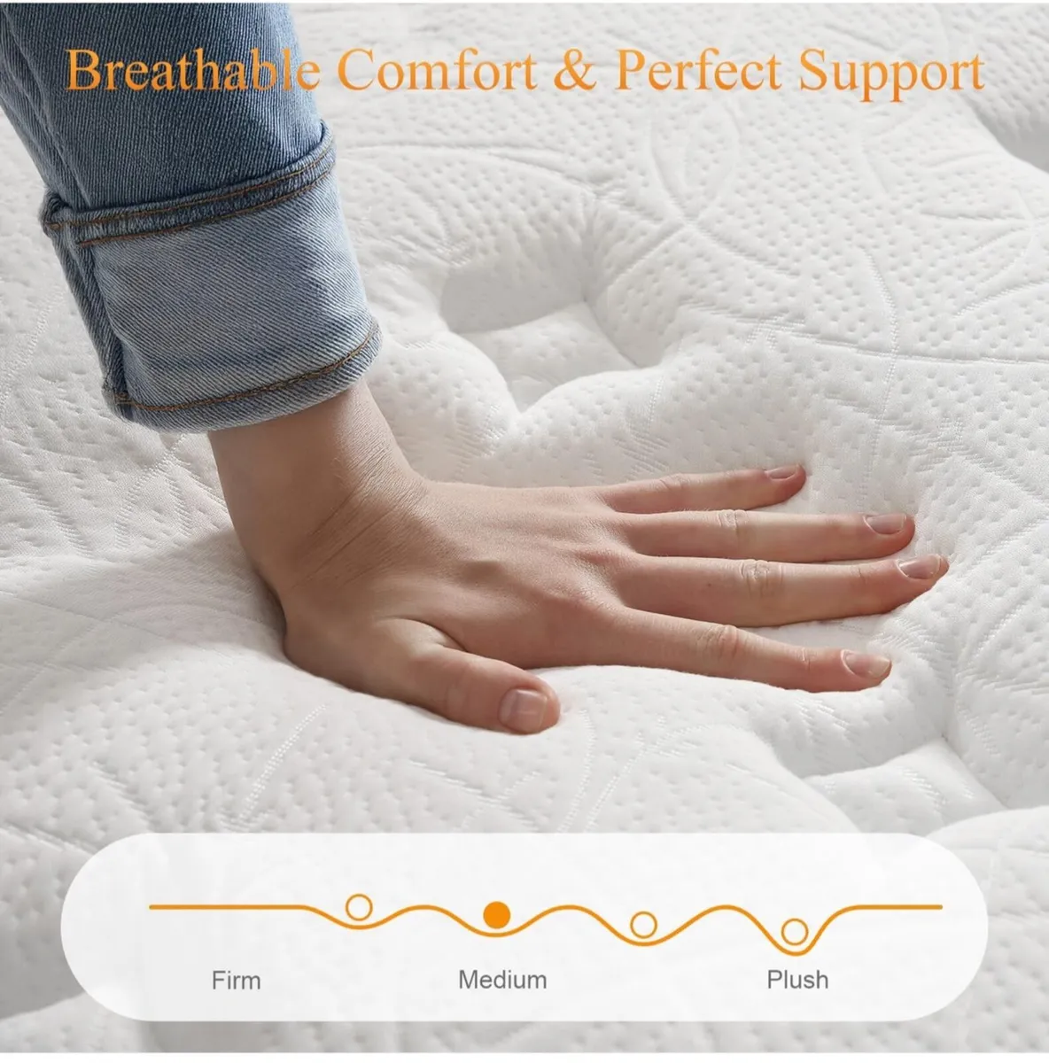 Single Mattress, Orthopedic Memory Foam Hybrid Mat - Image 4