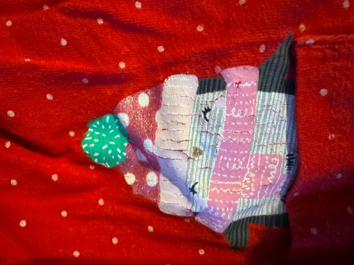 Girls Red Christmas Dress - Image 3