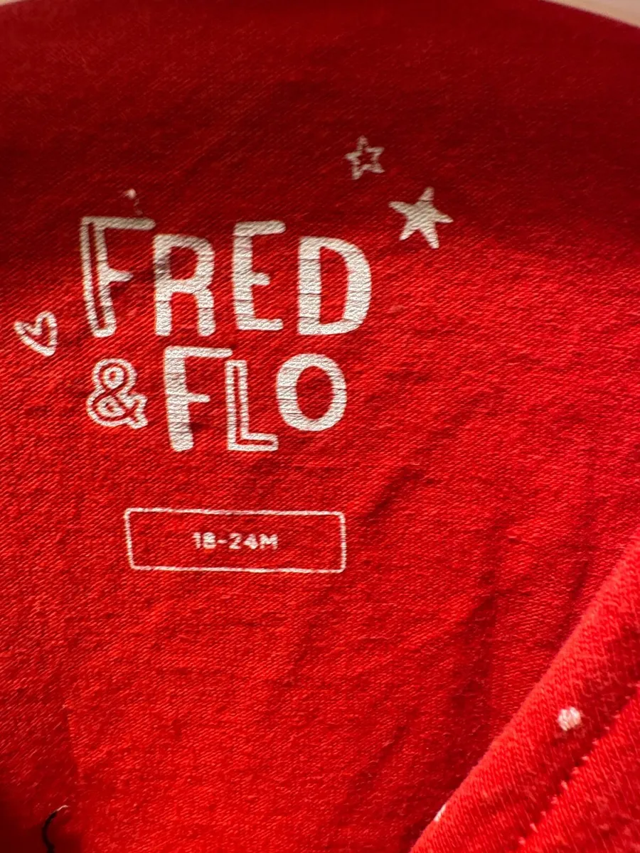 Girls Red Christmas Dress - Image 4