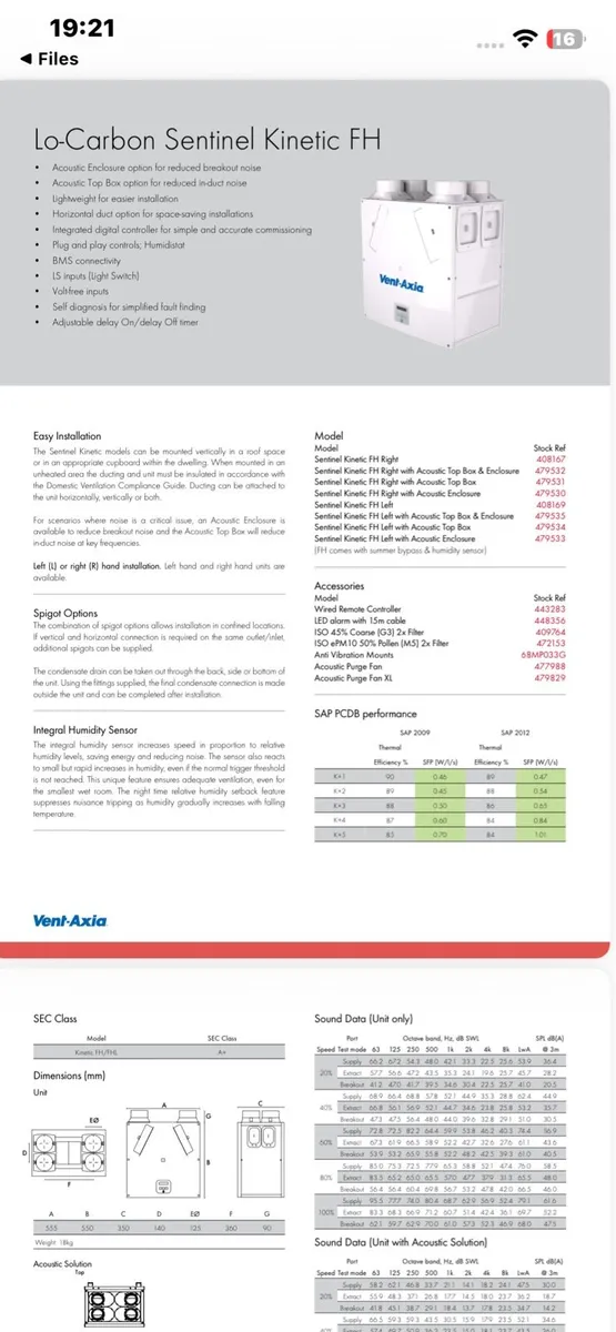 Vent axia mvhr unit - Image 2