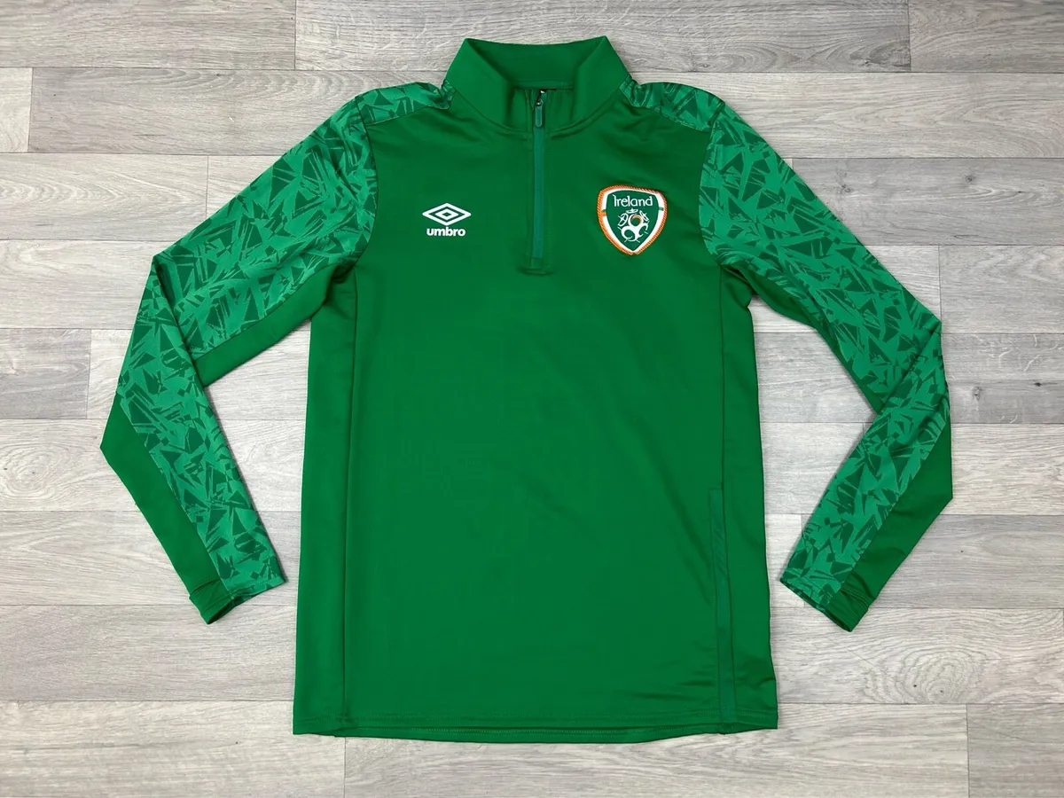 Umbro Ireland Football Half Zip Jumper Top Mens M - Image 1