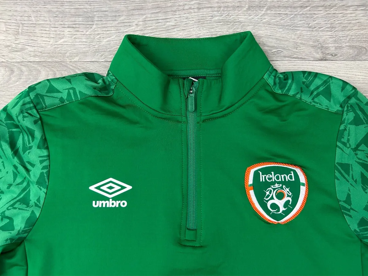 Umbro Ireland Football Half Zip Jumper Top Mens M - Image 3