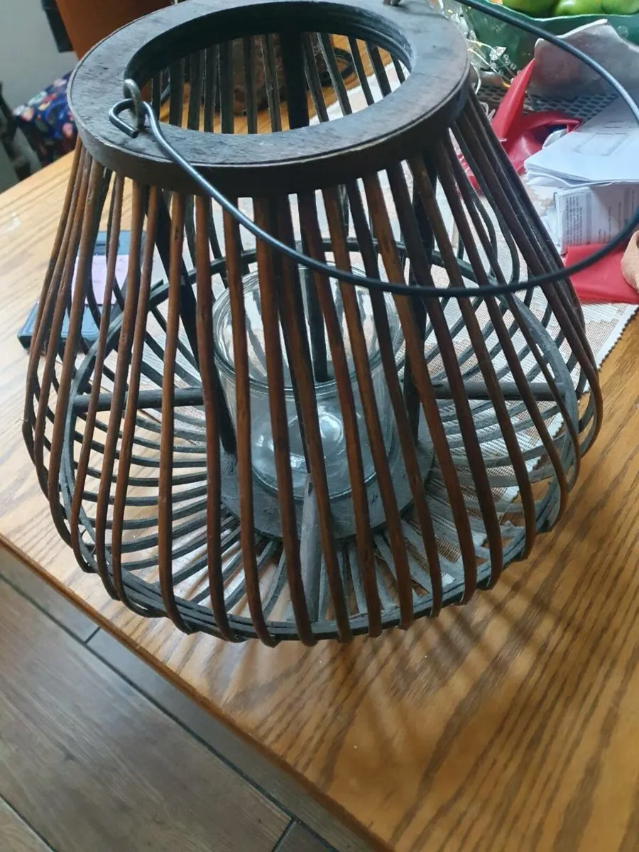 Wicker candle holder - Image 1