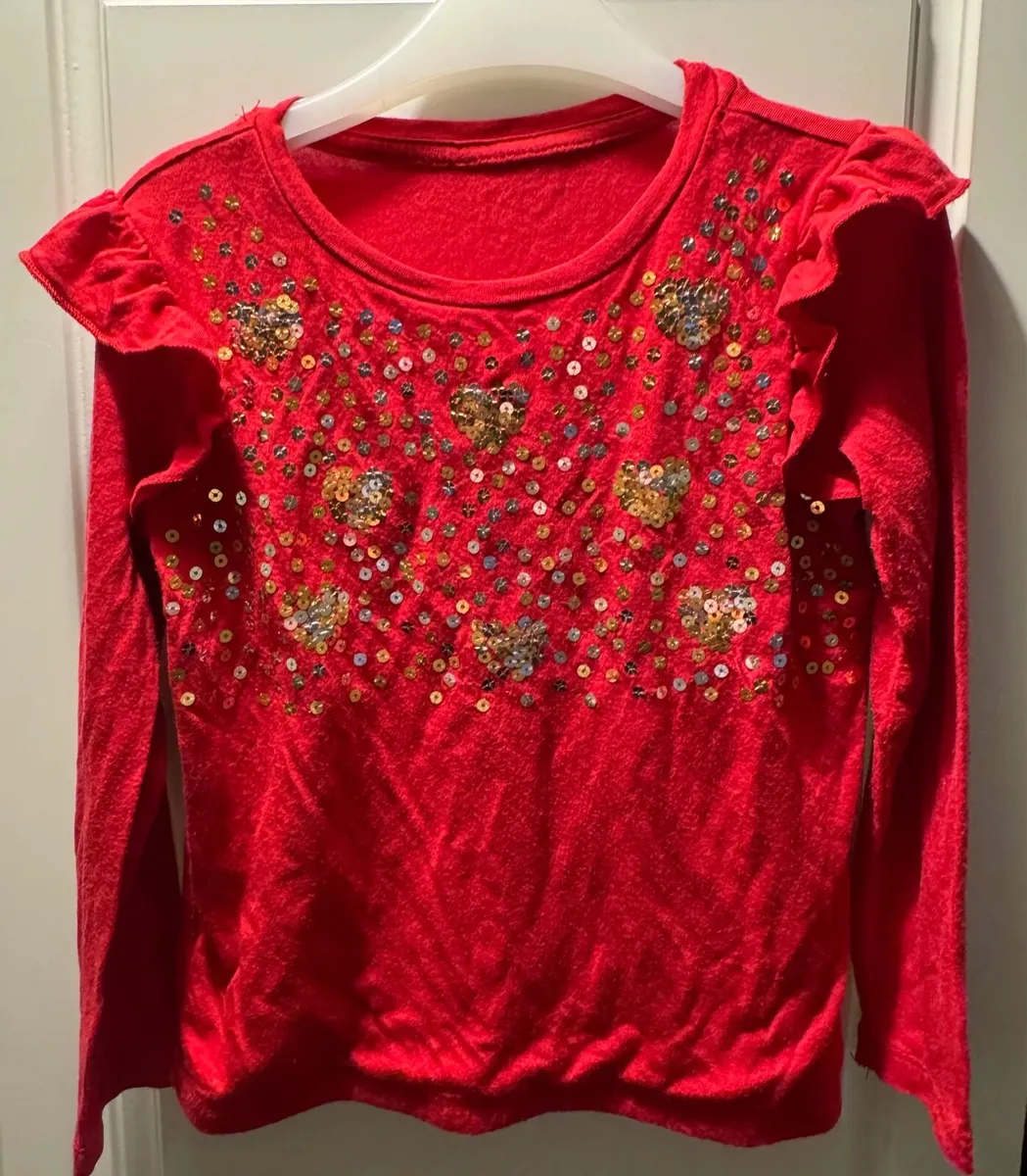 Girls Red long Sleeved TShirt - Image 1