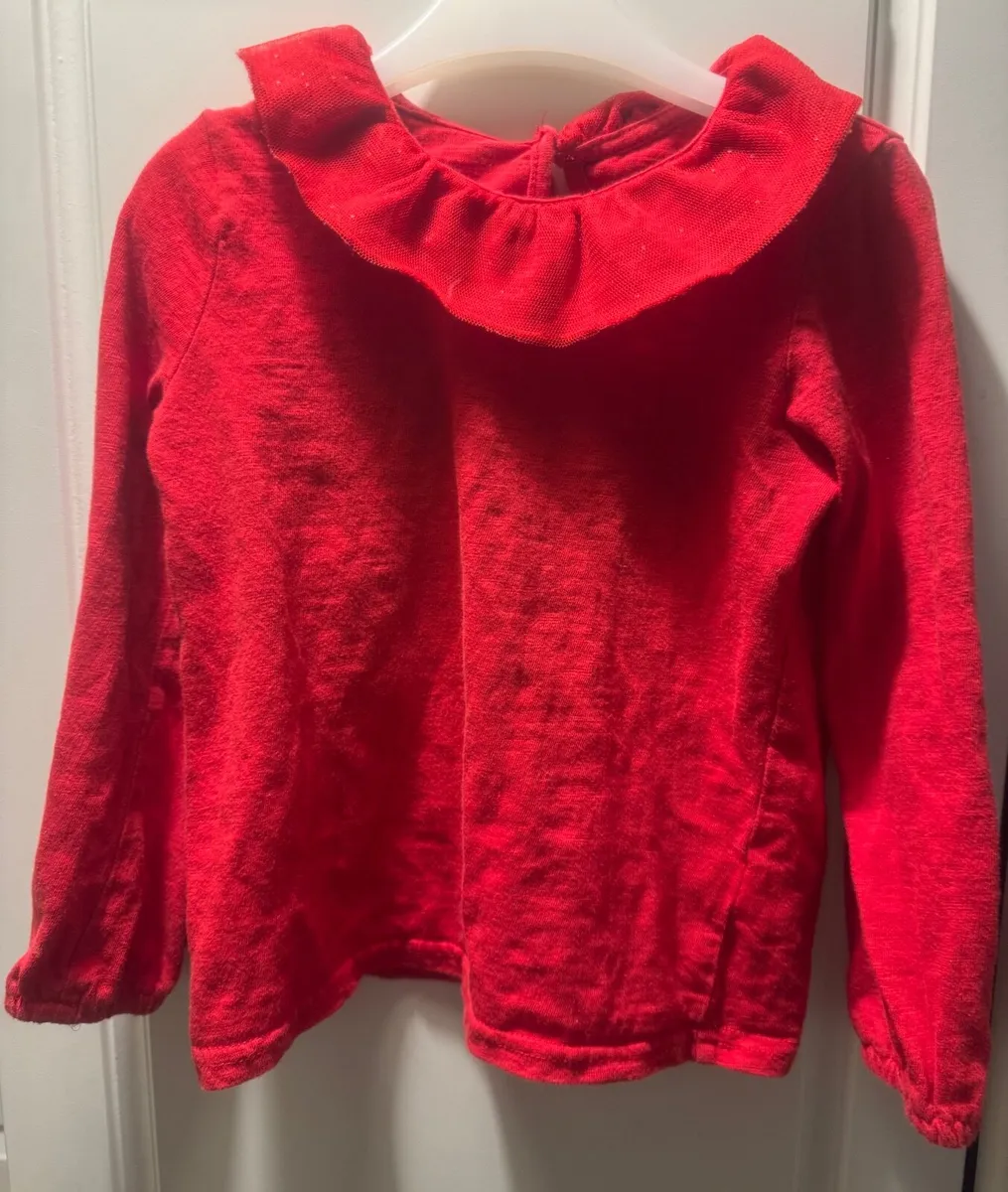 Girls Red long Sleeved Tshirt - Image 1