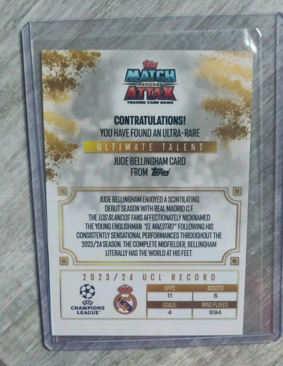 Topps Match Attax Jude Bellingham _ El Maestro - Image 2