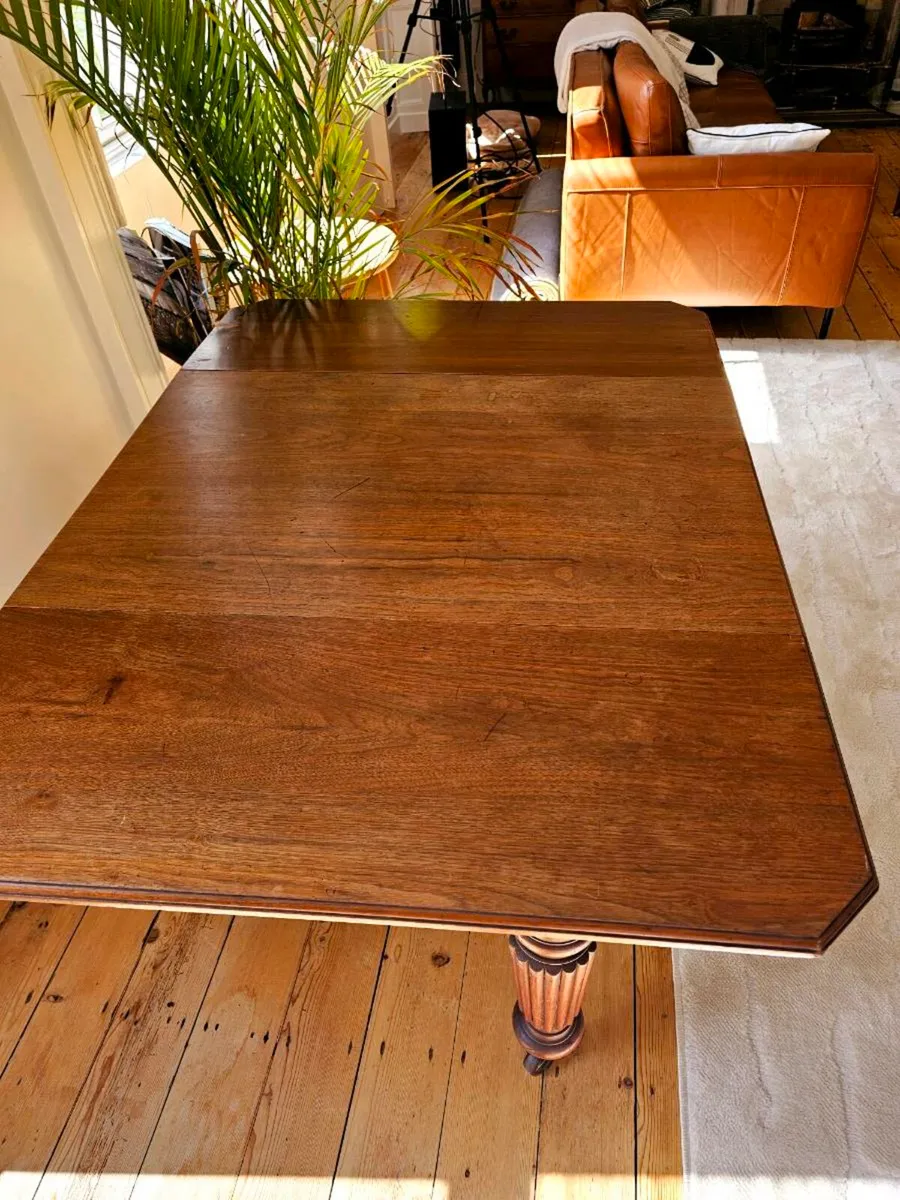 Antique Solid Drop Leaf Table - Image 4