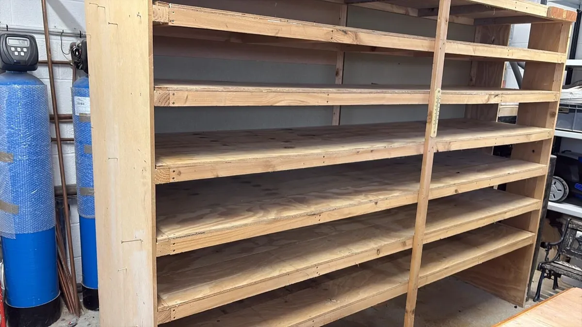 Timber shelving