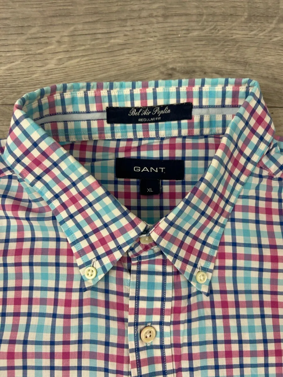 Gant Button Down Check Shirt Mens XL - Image 4