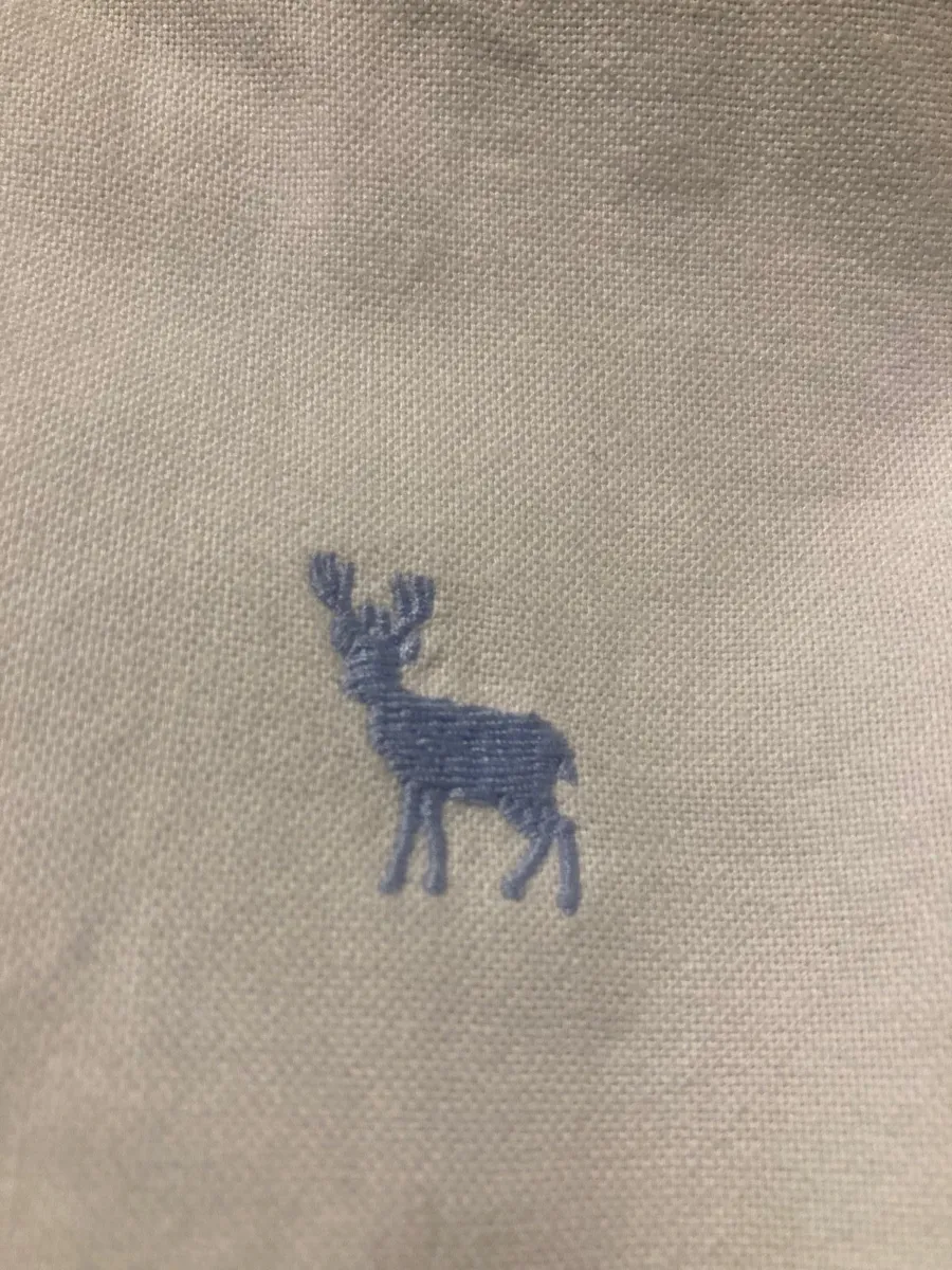 AS NEW Boys white cotton shirt with blue detail - Image 2