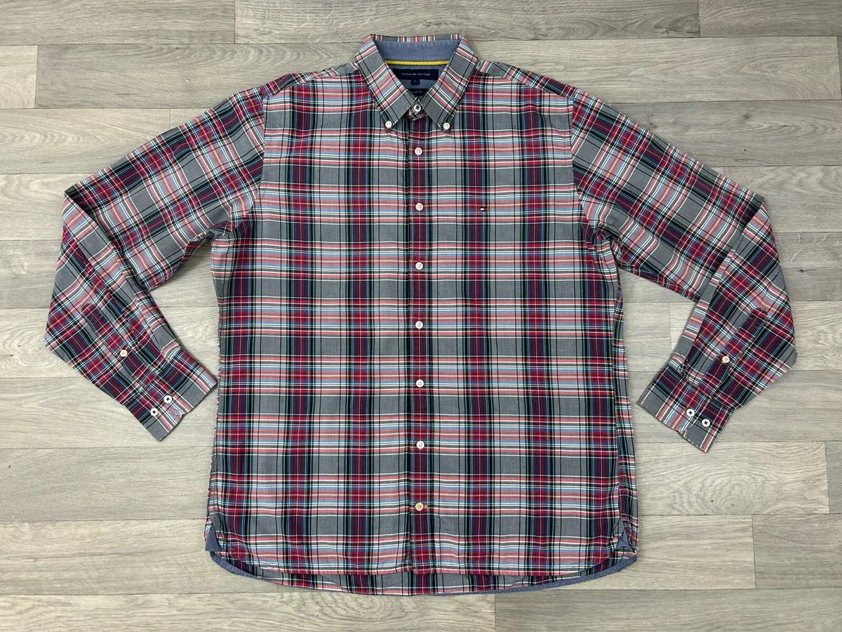 Tommy Hilfiger Button Down Check Shirt Mens L/XL - Image 1