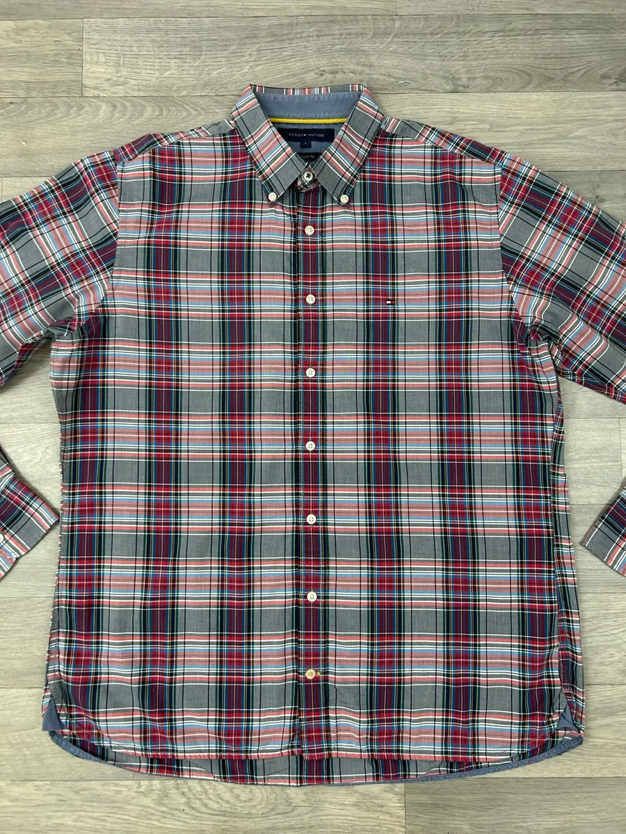 Tommy Hilfiger Button Down Check Shirt Mens L/XL - Image 2