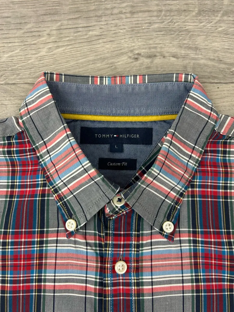 Tommy Hilfiger Button Down Check Shirt Mens L/XL - Image 4