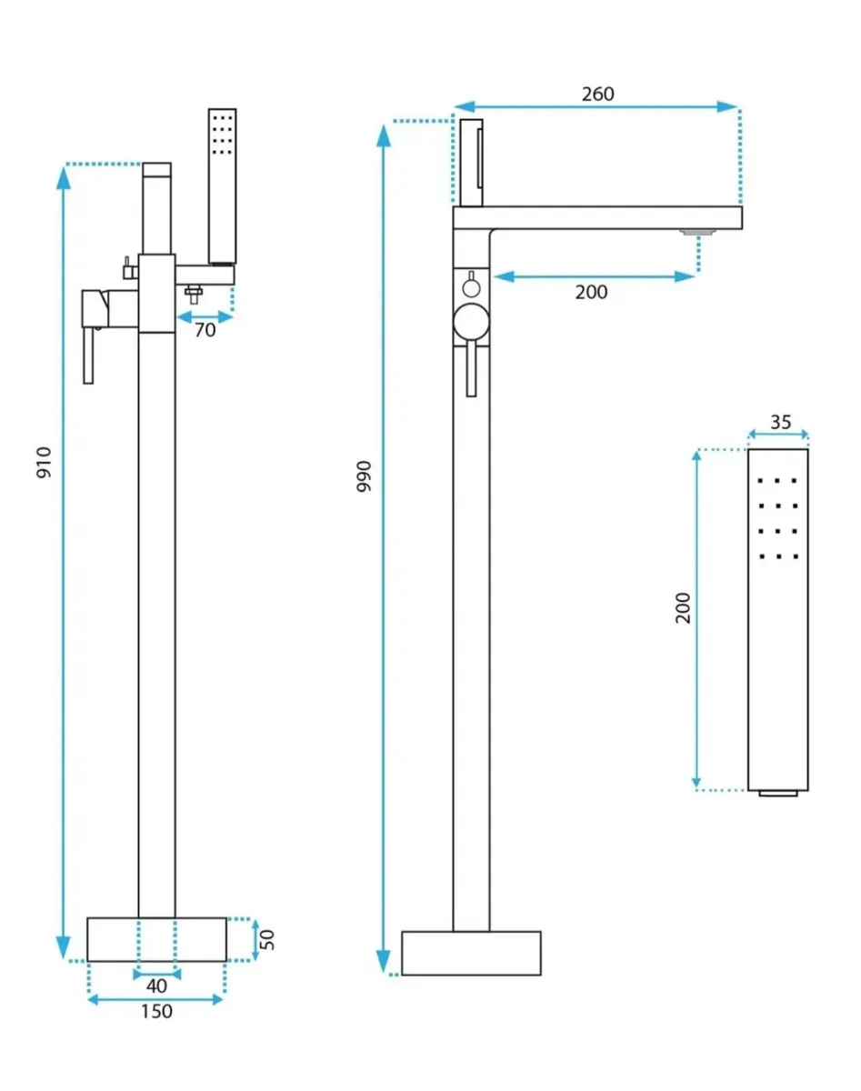 Floor mounted bath tap - Image 2
