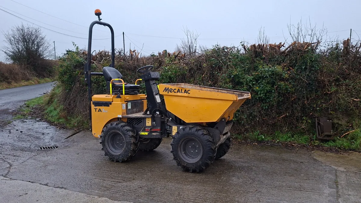 2018 1 tonne Mecalac dumper - Image 1