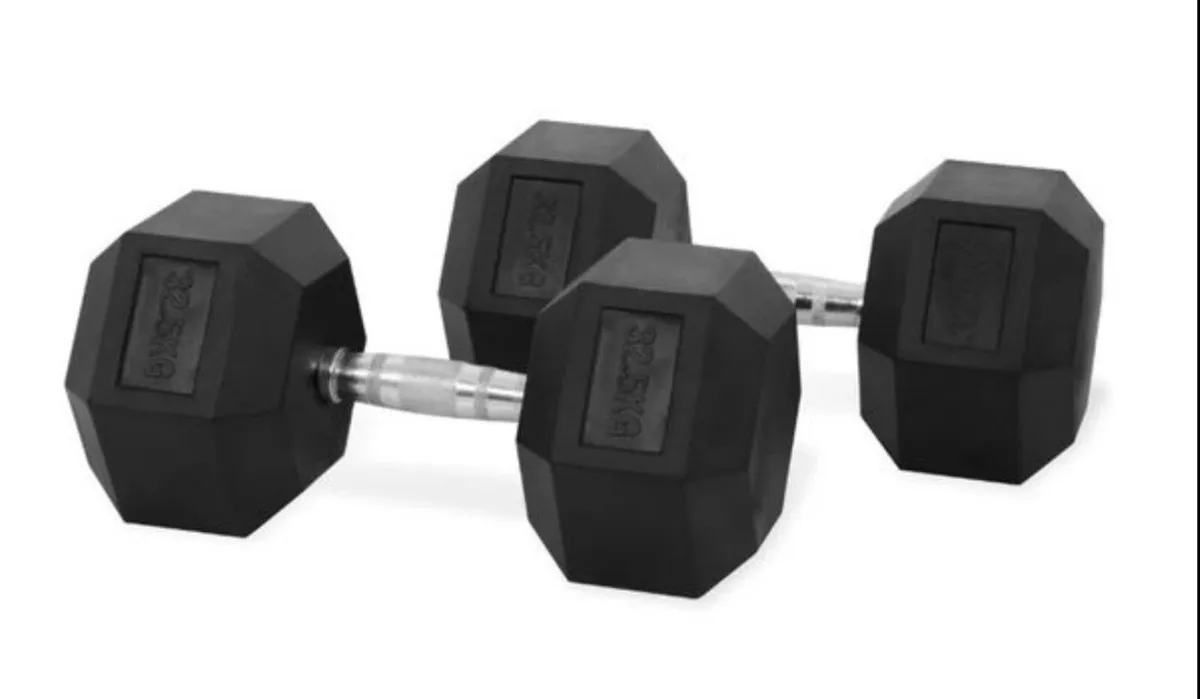Hex Dumbbells 2 x 32.5kg (new in box)