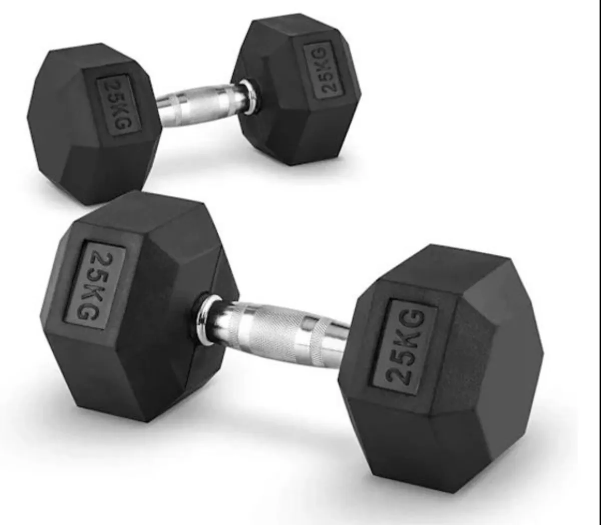 Hex Dumbbells 2 x 25kg (new in box)