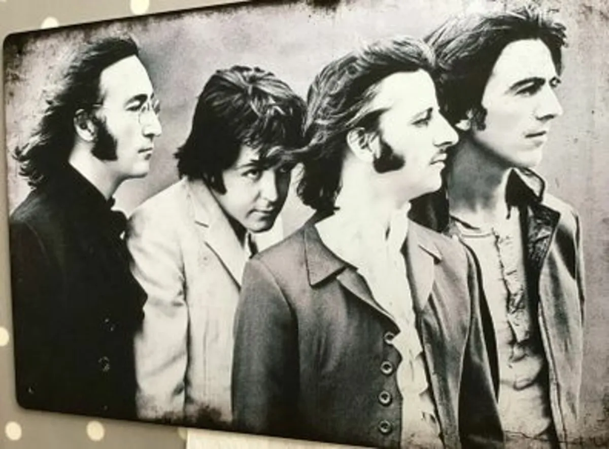 Beatles Metal Wall Plaque (30cmx20cm)