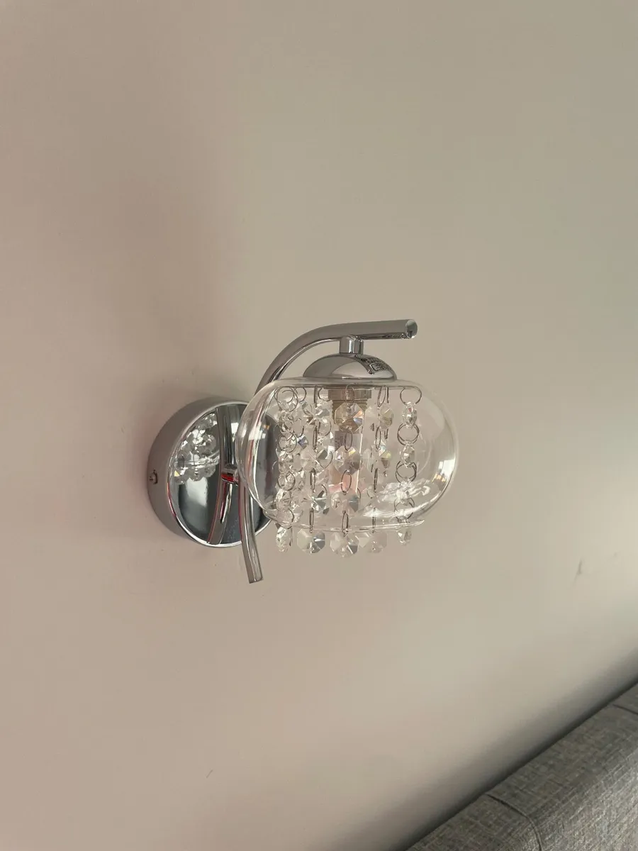 Large Pendant bubble light glass with 2 small - Image 3