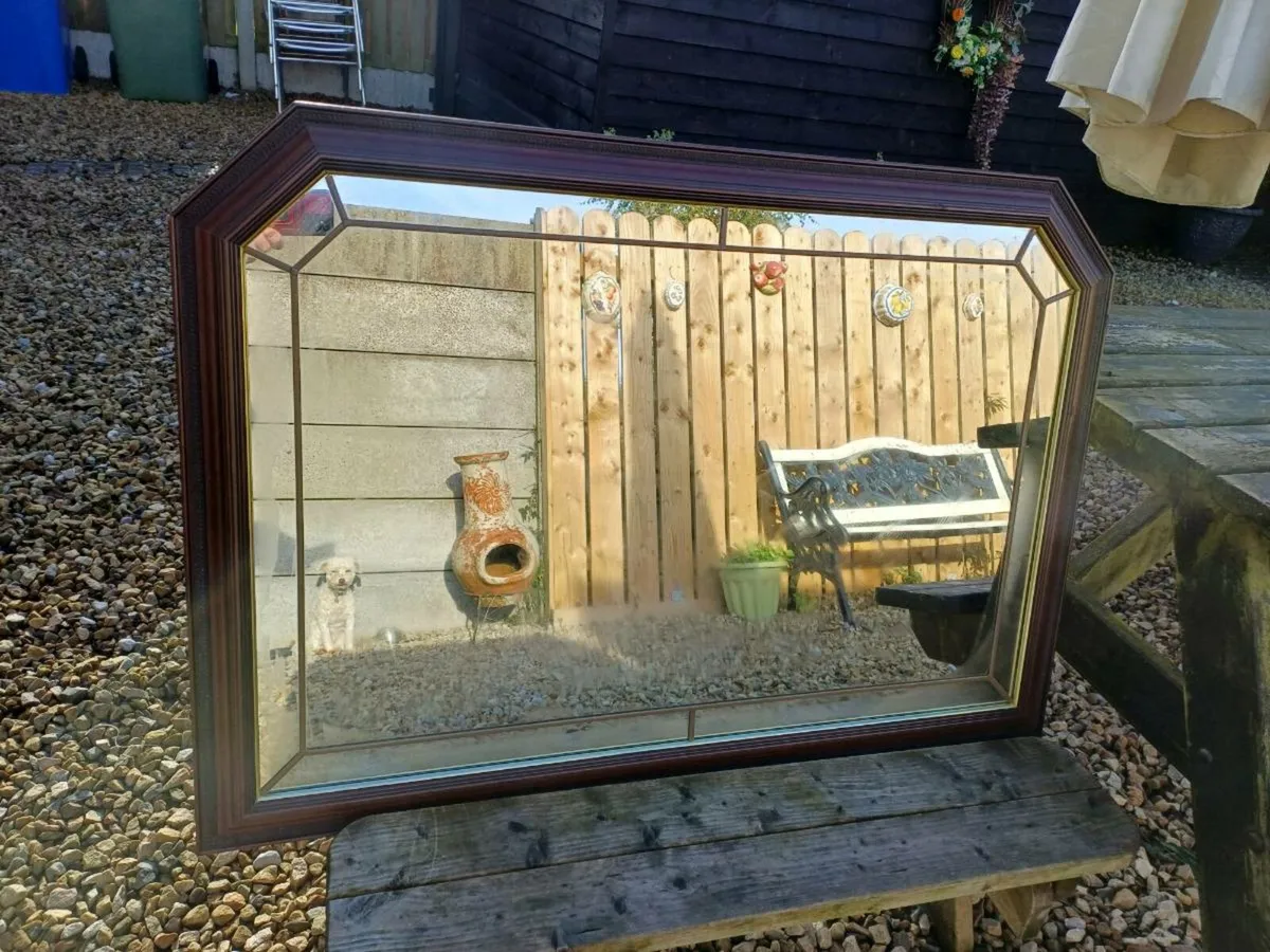 Vintage Leaded Mirror - Image 1