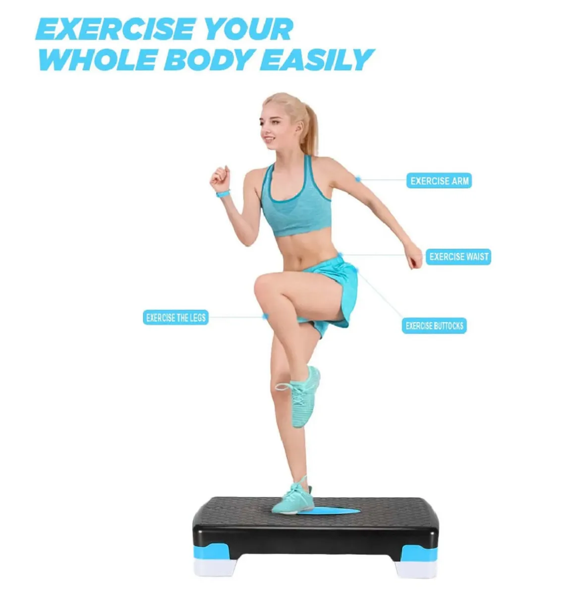 NEW Yoga Gym Stepper & Mat Adjustable Step - Image 2