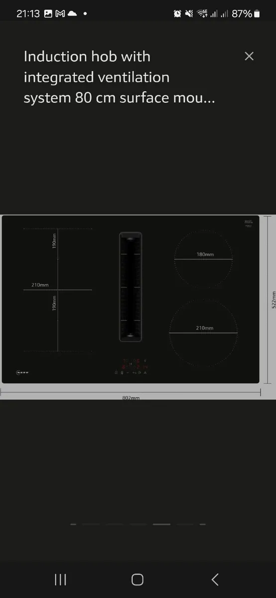 Neff Induction Hob with Integrated Extractor - Image 2