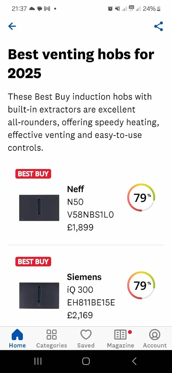 Neff Induction Hob with Integrated Extractor - Image 3