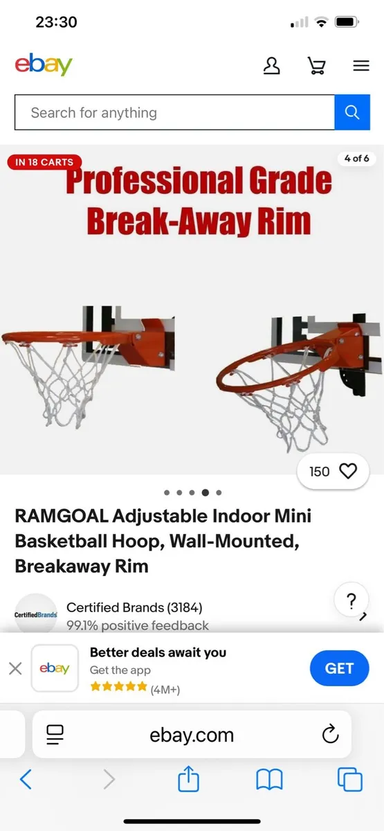 Indoor mini basketball hoop - Image 3