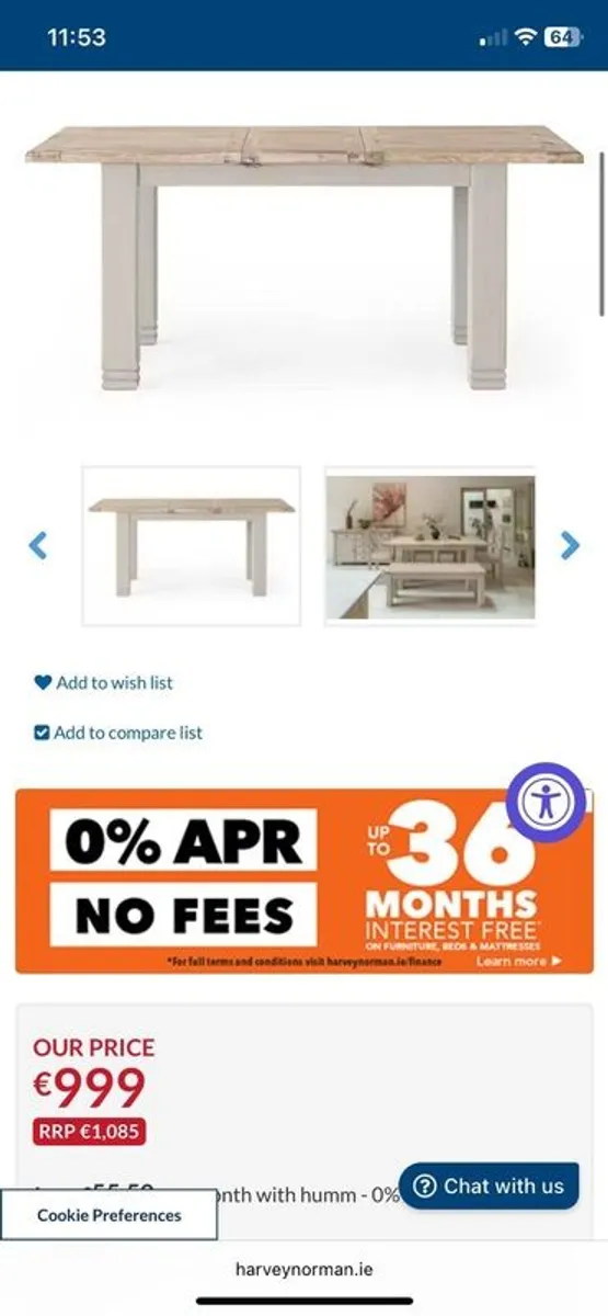 Oak Table and chairs - Image 2