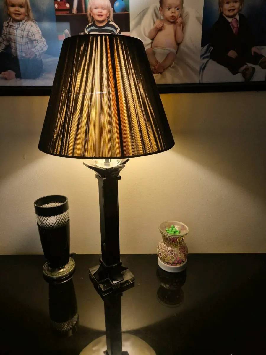 Galway crystal black lamp - Image 1