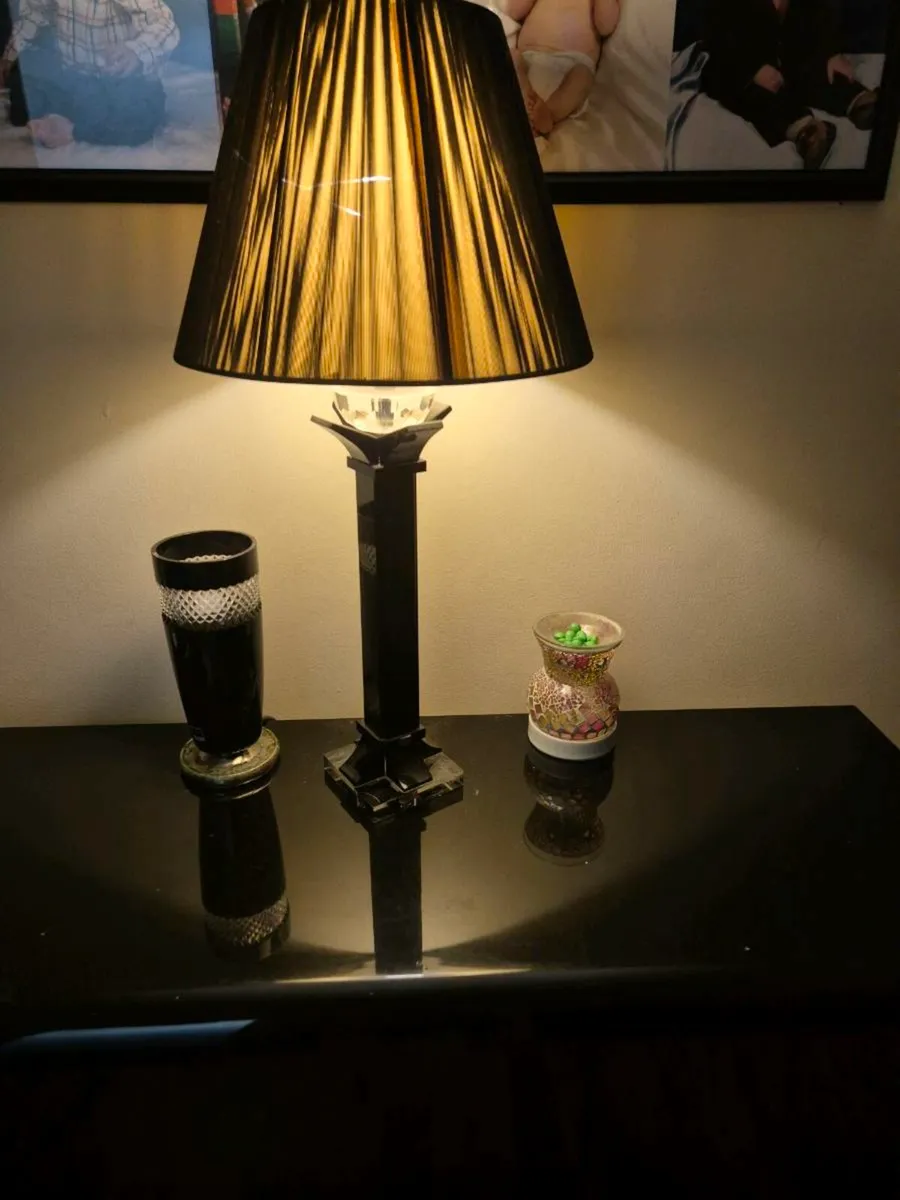 Galway crystal black lamp - Image 2