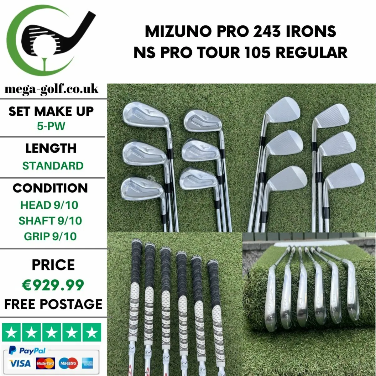 Mizuno Pro 243 Irons / 5-Pw / Regular - Image 1