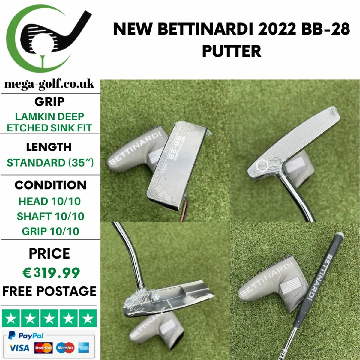 New Bettinardi 2022 Bb-28 Putter / 35″ - Image 1