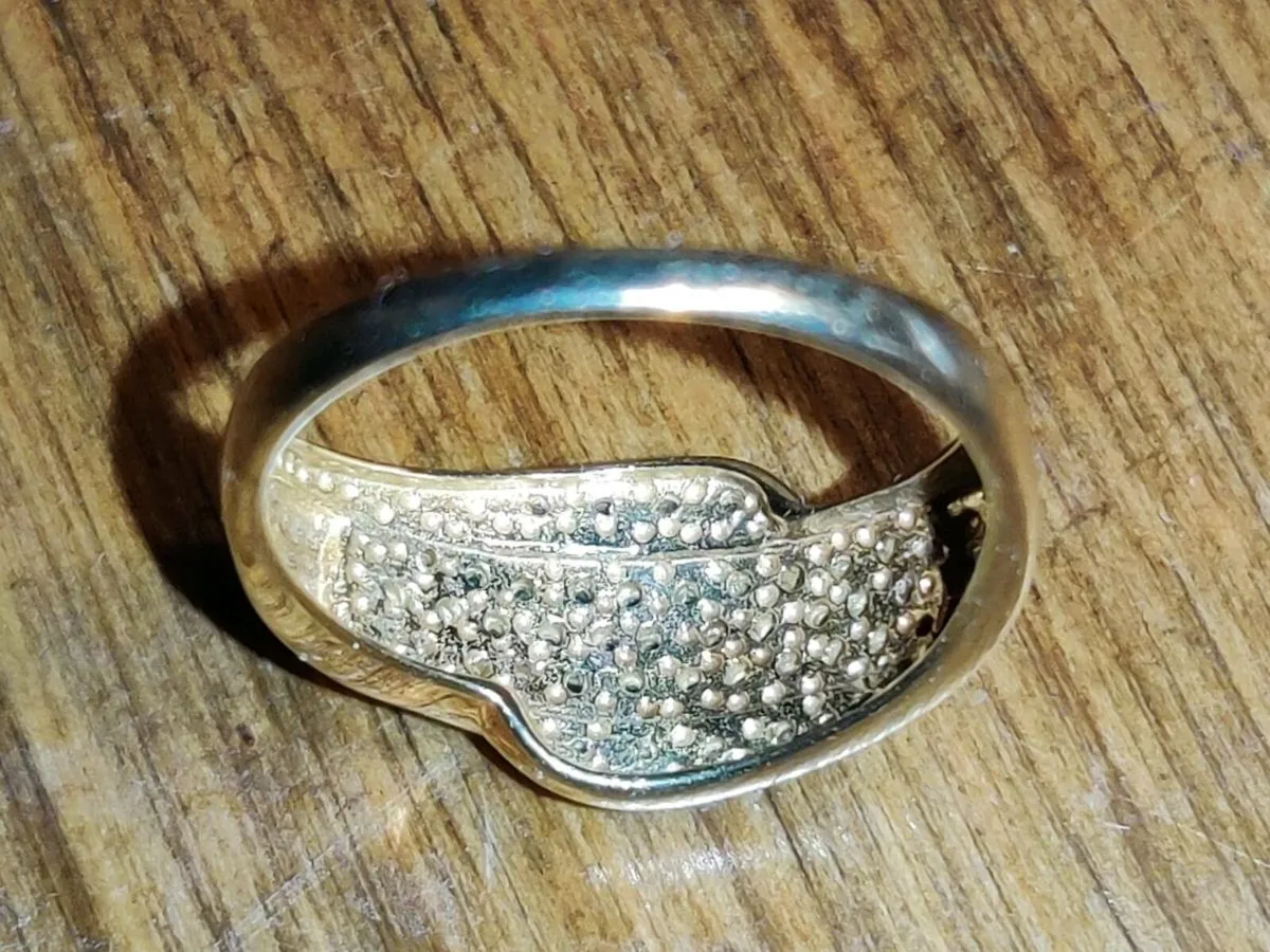 CHUNKY CITRINES & DIAMONDS, 9CT Gold Vintage Ring - Image 2