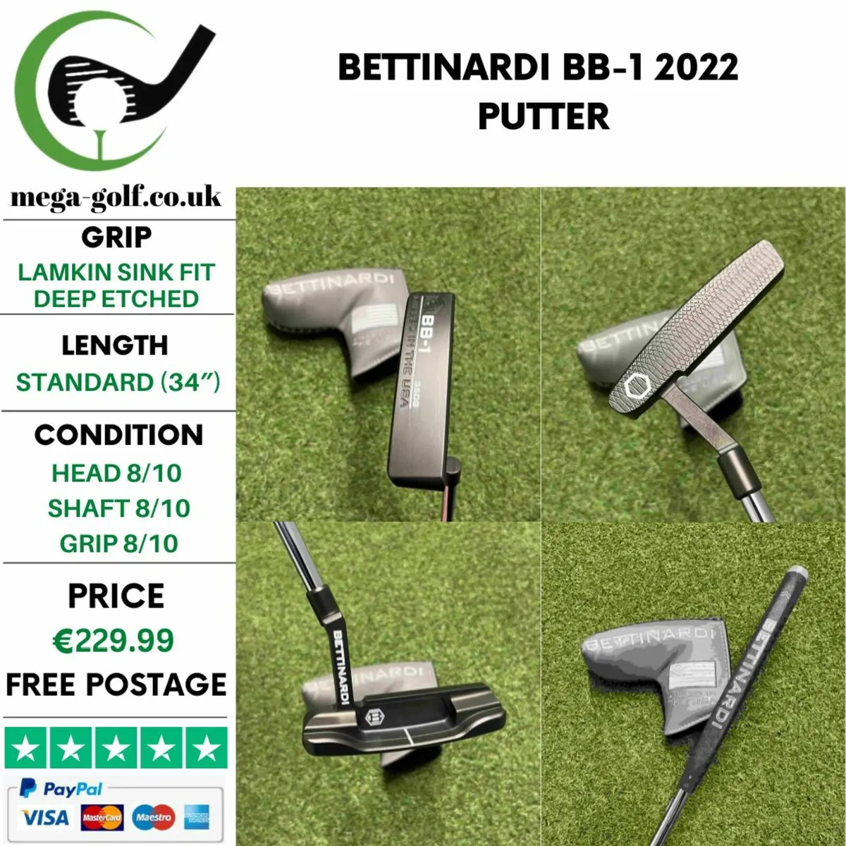 Bettinardi Bb-1 2022 Putter / 34″ - Image 1