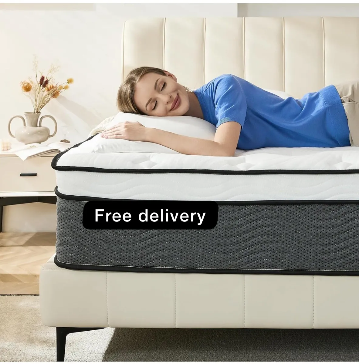 King Mattress,11 Inch Hybrid Mattress 5FT with Bre - Image 1