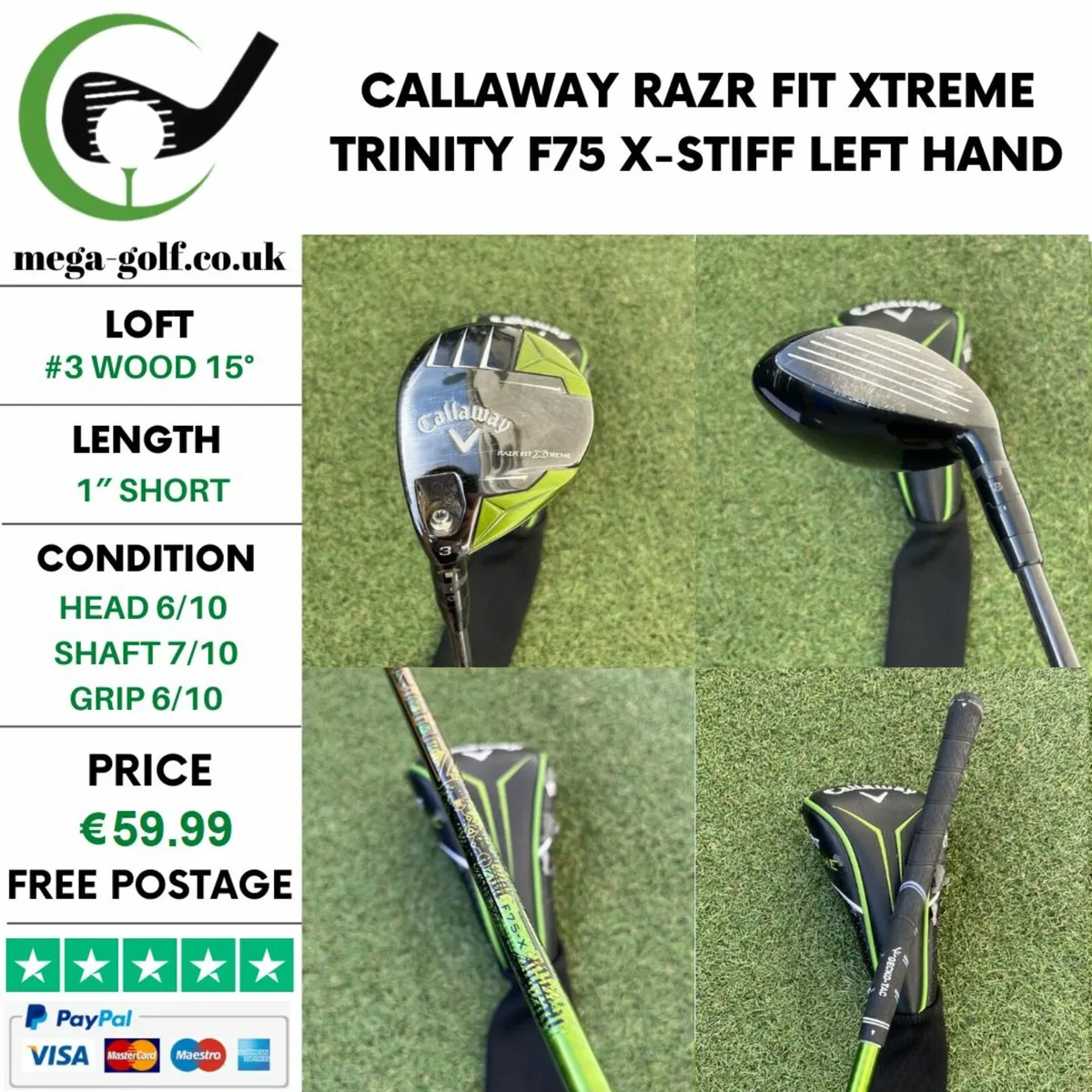 Callaway Razr Fit Xtreme #3 Wood 15° / X-Stiff - Image 1