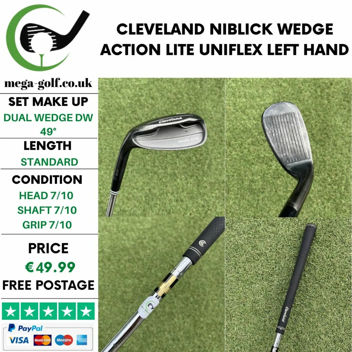 Cleveland Niblick Wedge Dw 49° / Uniflex / Left Ha - Image 1