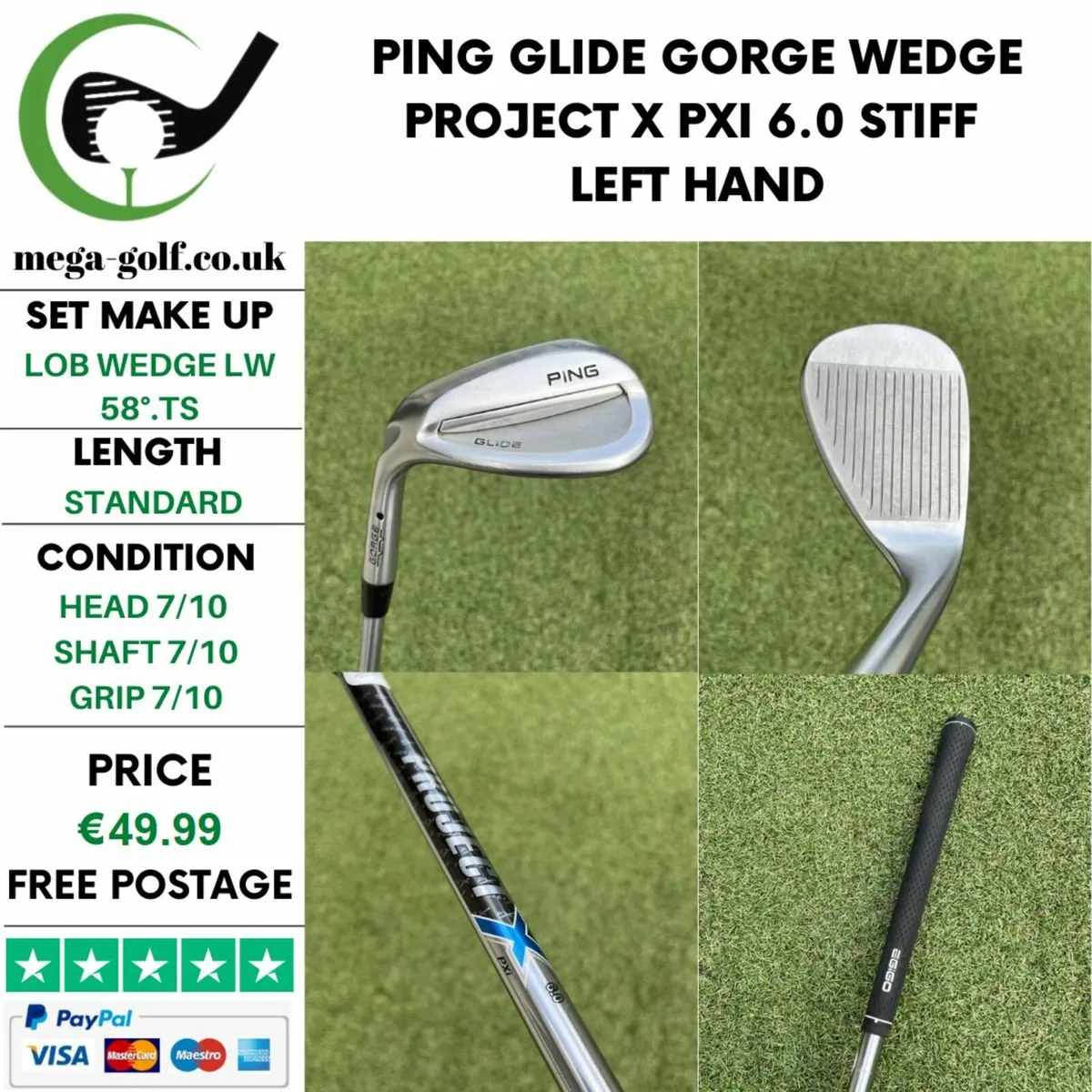 Ping Glide Gorge Wedge Lw 58°.Ts / Stiff - Image 1