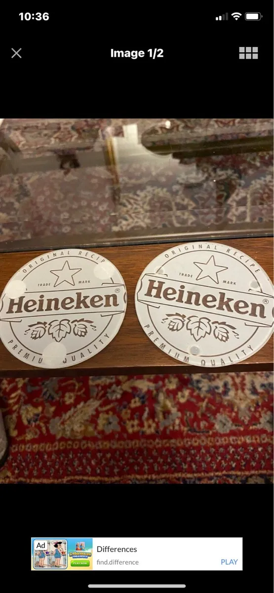 Heineken Glass Coasters Set - Image 1