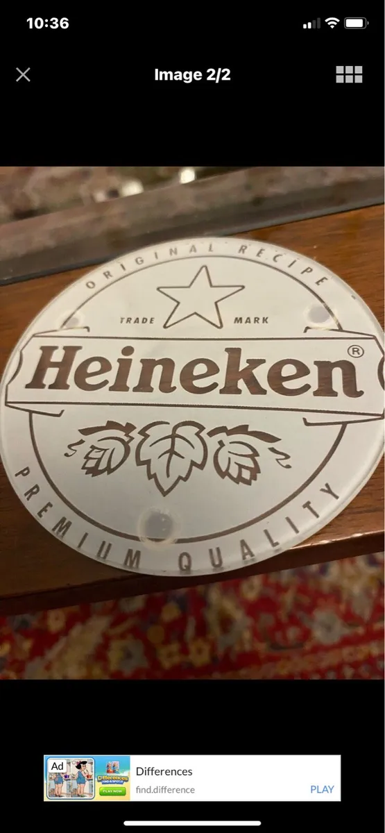 Heineken Glass Coasters Set - Image 2