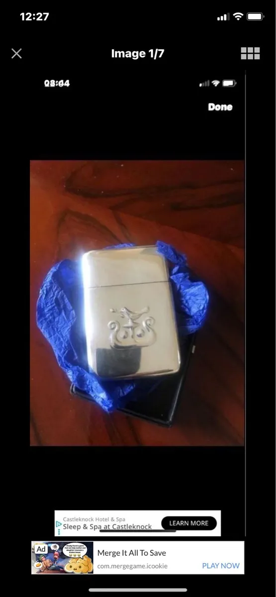 Solid Silver AIB Business Card Holder - Image 1