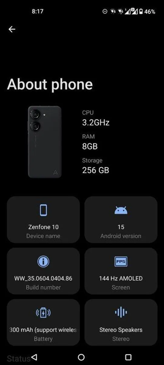 Asus Zenfone 10 (Black) 8gb 256gb - Image 1